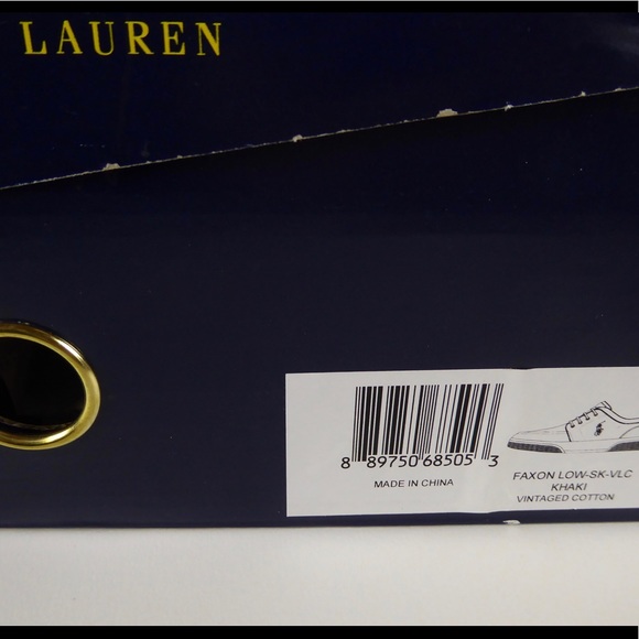 Polo Ralph Lauren Faxon Canvas Sneaker NIB w/ Pony - Picture 7 of 7